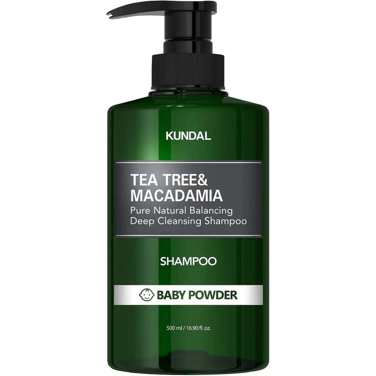 Шампунь для глибокого очищення KUNDAL Tea Tree & Macadamia Deep Cleansing Shampoo Baby Powder 500 мл