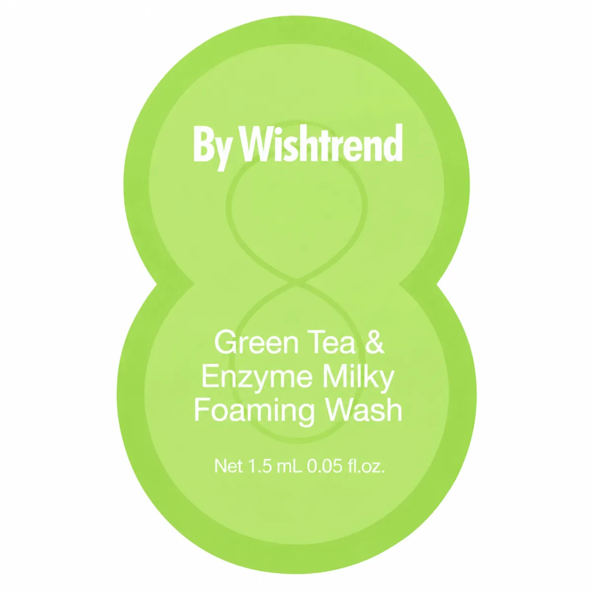 Пінка для вмивання з зеленим чаєм та ензимами By Wishtrend Green Tea&Enzyme Milky Foaming Wash 1,5 мл, Саше (пробник)