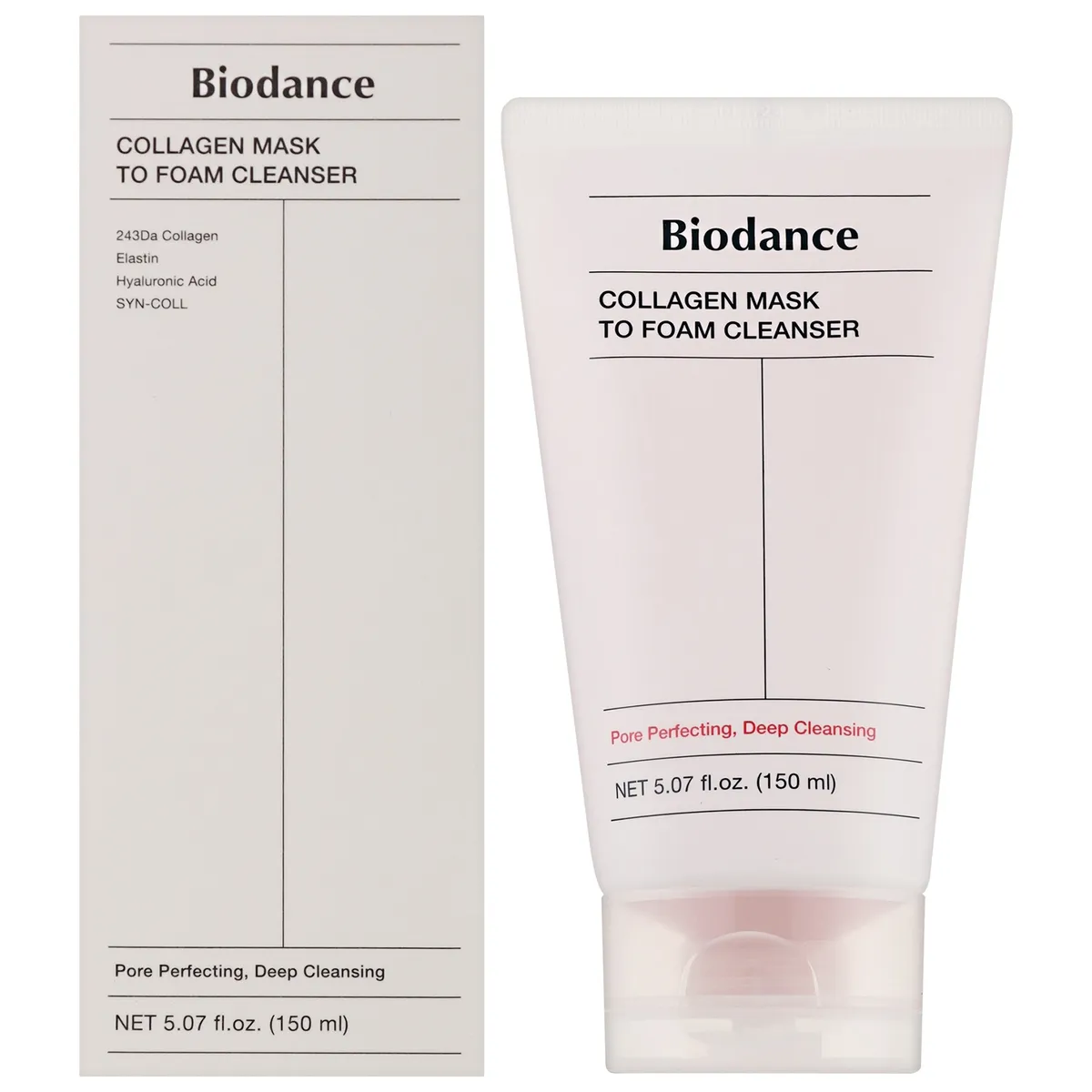 Очищувальна маска-пінка з колагеном і ніацинамідом Biodance Collagen Mask To Foam Cleanser 150 мл