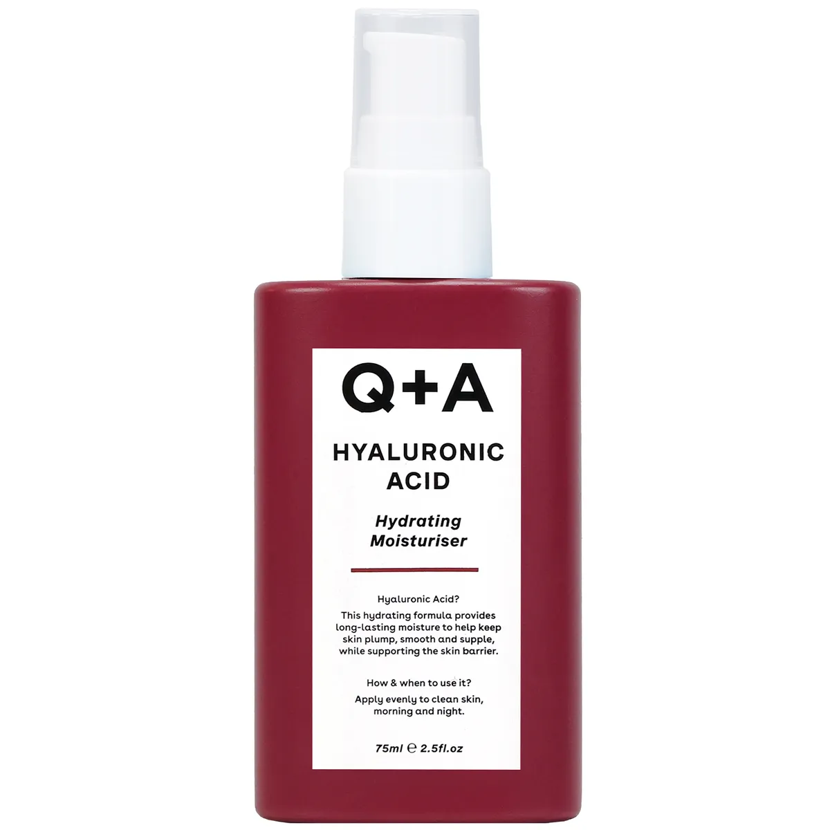 Зволожувальний крем з гіалуроновою кислотою Q+A Hyaluronic Acid Hydration Moisturiser 75 мл