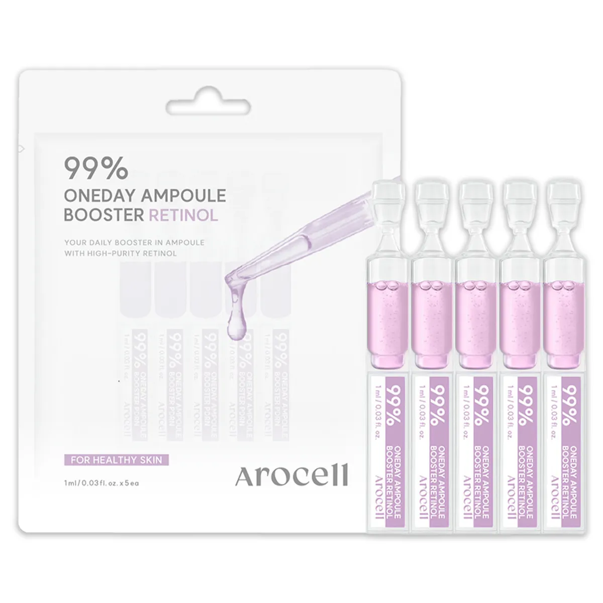 Бустер-сироватка з ретинолом Arocell 99% Oneday Booster Ampoule Retinol 1 мл * 5 шт