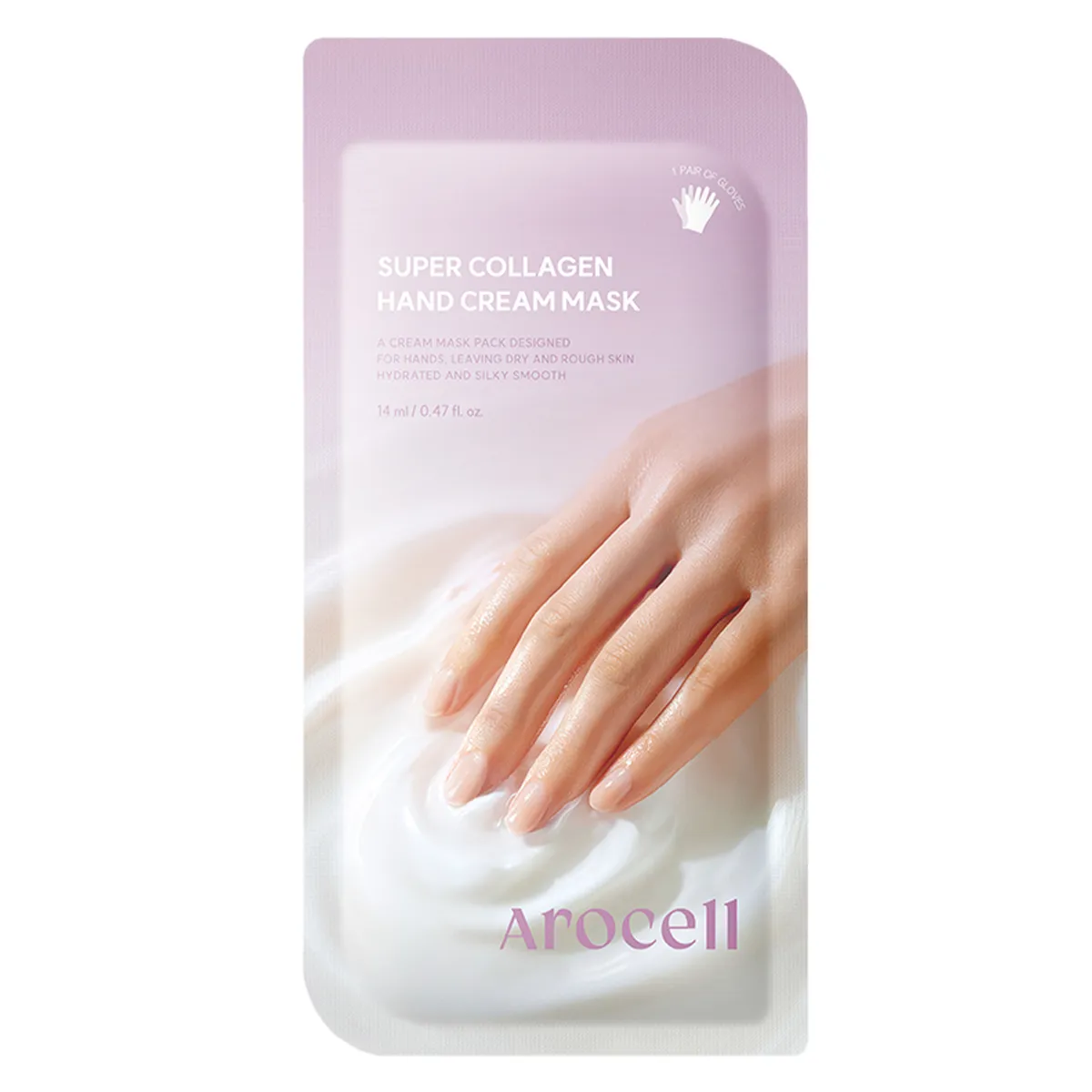 Зволожувальна маска-рукавички для рук з колагеном Arocell Collagen Hand Cream Mask 14 мл