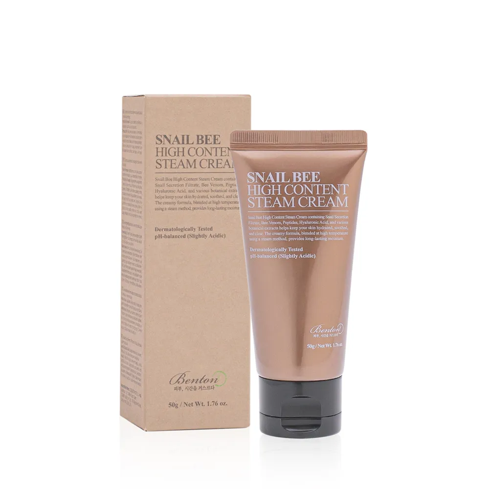 Крем з муцином равлика і бджолиною отрутою Benton Snail Bee High Content Steam Cream 50 г