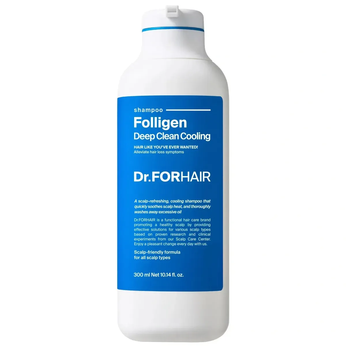 Глибокоочищувальний шампунь з ефектом охолодження Dr.FORHAIR Folligen Deep Clean Cooling Shampoo 300 мл