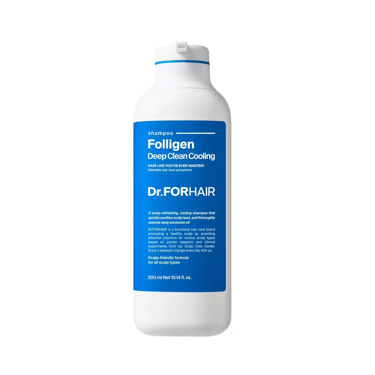 Глибокоочищувальний шампунь з ефектом охолодження Dr.FORHAIR Folligen Deep Clean Cooling Shampoo 300 мл