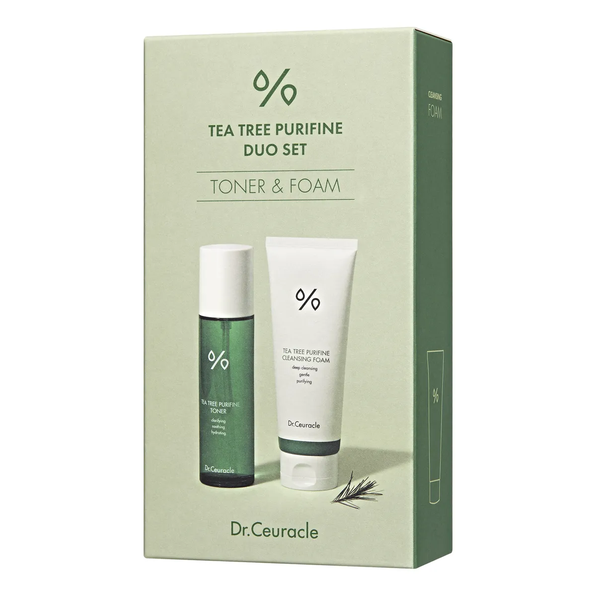 Набір засобів з чайним деревом (тонер + пінка для вмивання) Dr.Ceuracle Tea Tree Purifine Duo Set 2 в 1