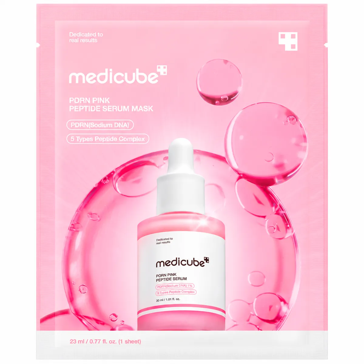 Тканинна маска для обличчя з PDRN та пептидами Medicube PDRN Pink Peptide Serum Mask 23 мл