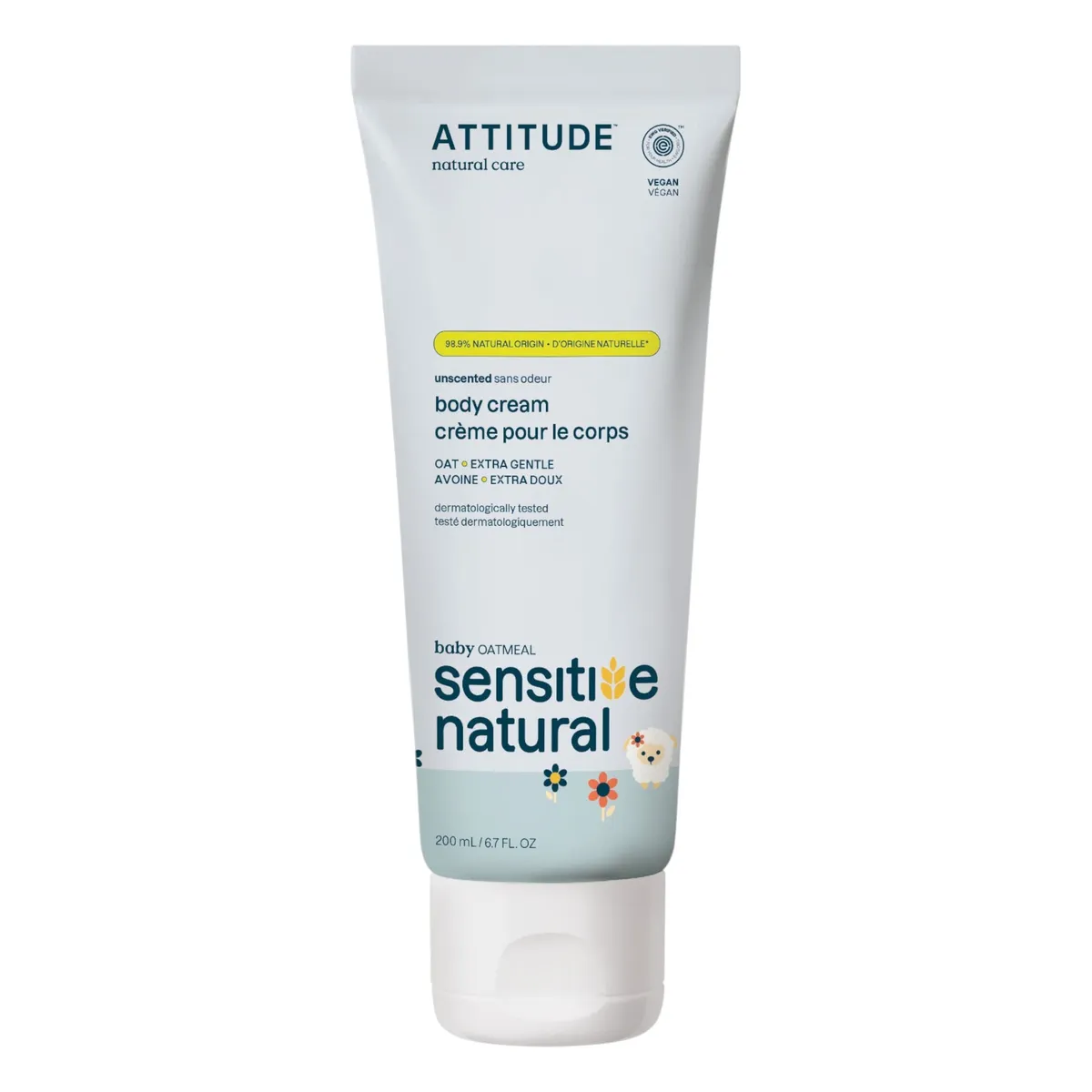Крем для тіла зволожувальний дитячий Sensitive Skin Attitude 200 мл