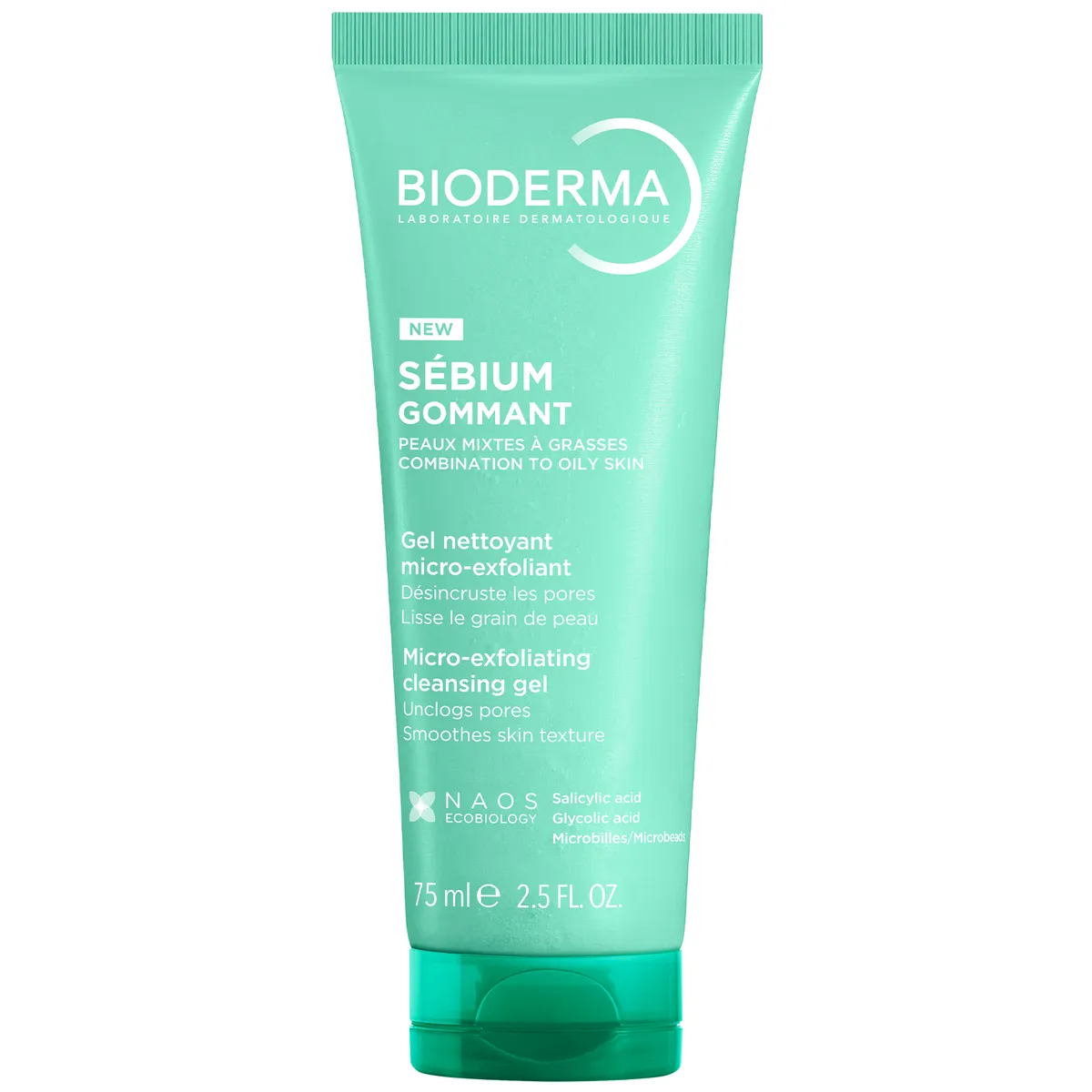 Гель для вмивання комбінованої та жирної шкіри Bioderma Sebium Micro-Exfoliating Cleansing Gel 75 мл
