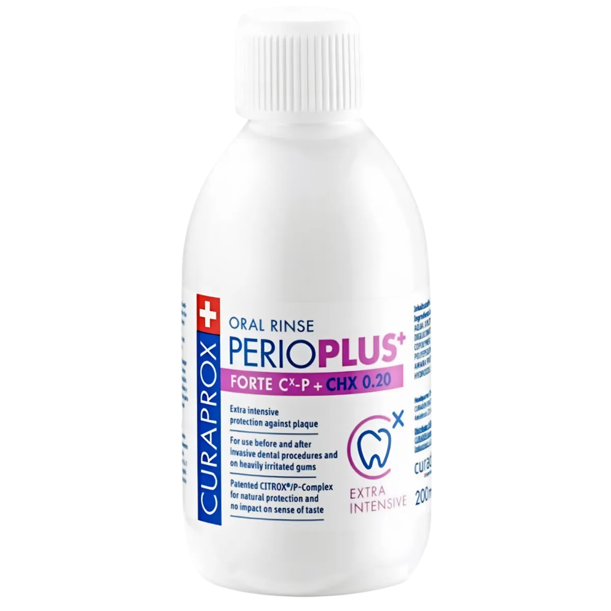 Ополіскувач з хлоргексидином 0,2% + Citrox Curaprox Oral Rinse PERIOPLUS+ FORTE 200 мл