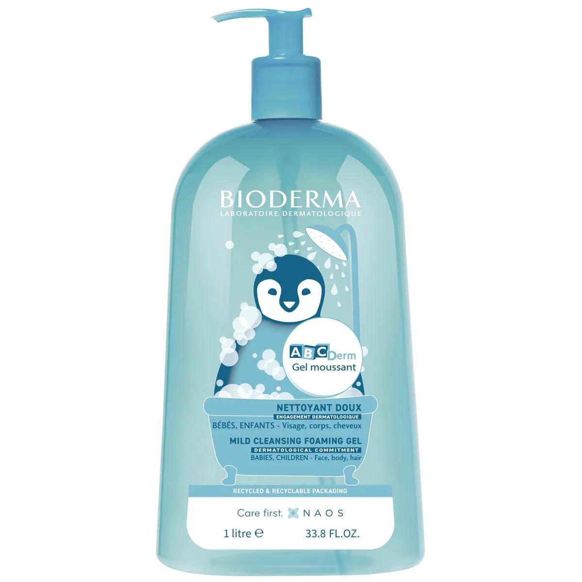 Мʼякий очищувальний гель для купання дітей Bioderma ABCDerm Mild Foaming Cleanser 1000 мл