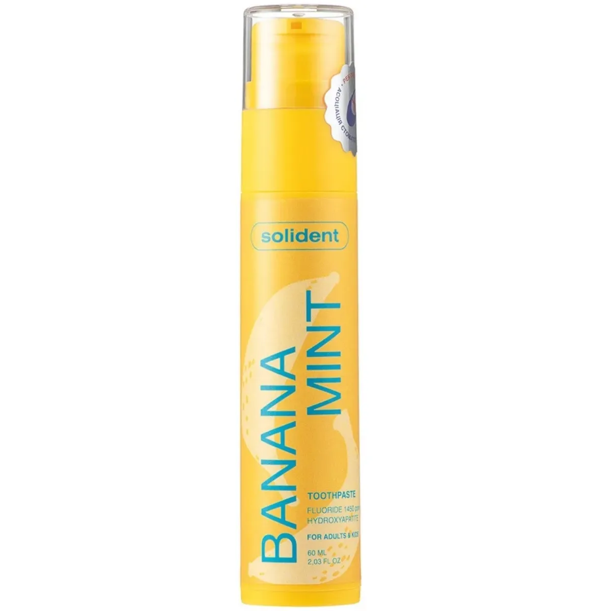 Зубна паста з фтором Solident Toothpaste Banana Mint Fluoride 60 мл