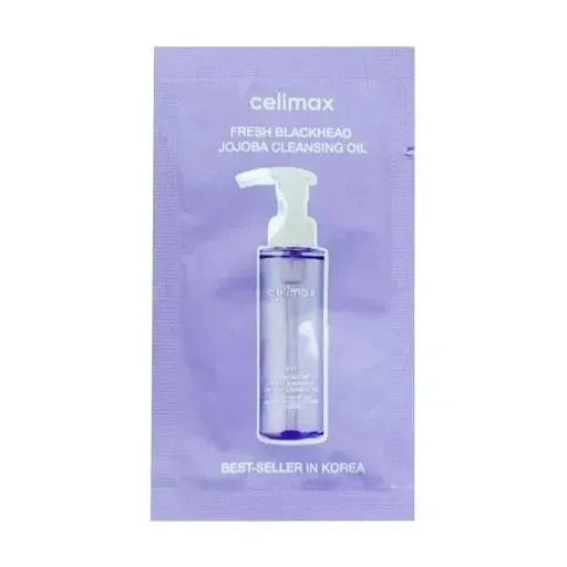 Очищувальна олія з жожобою проти чорних цяток Celimax Derma Nature Fresh Blackhead Jojoba Cleansing Oil 3 мл, Саше (Тестер)