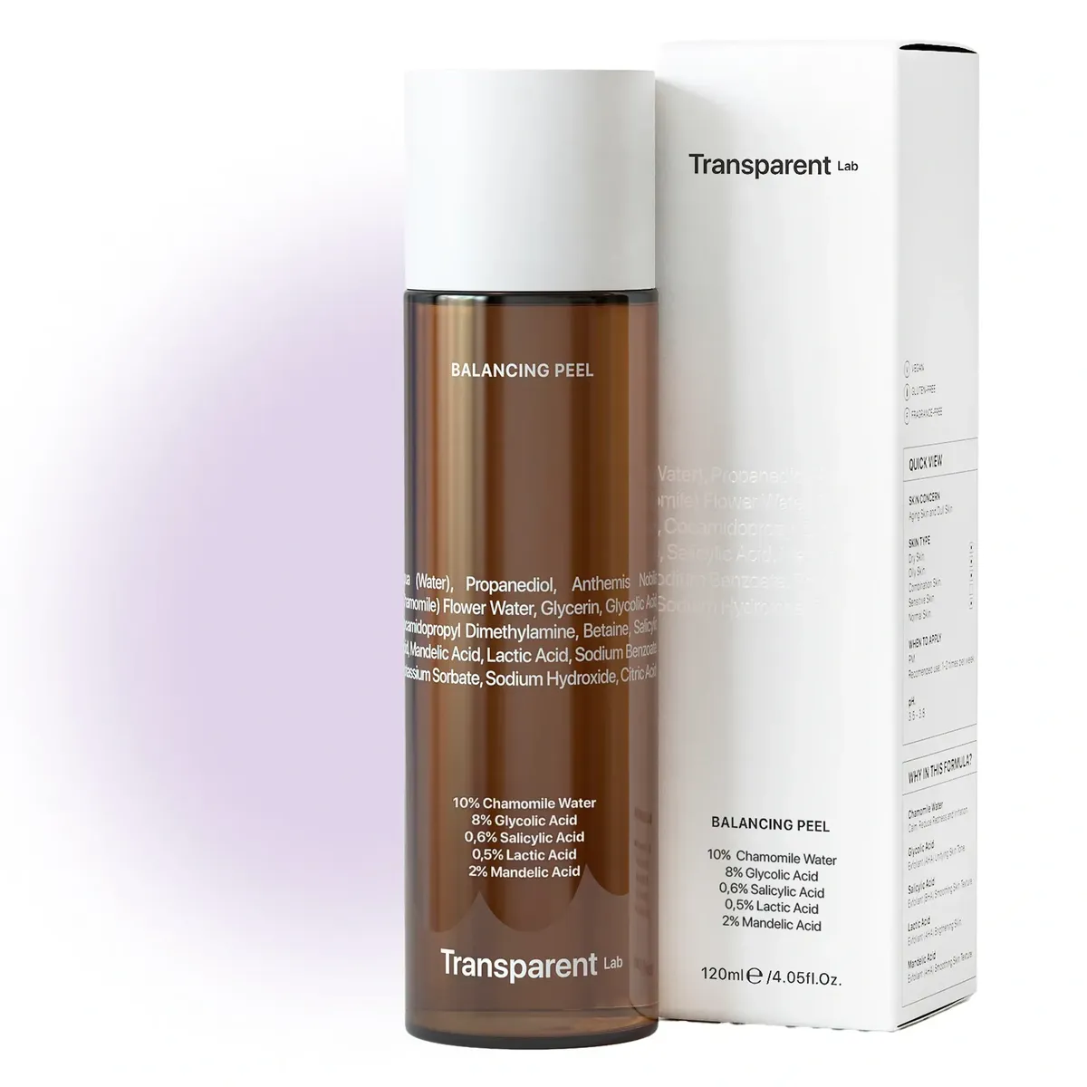 Пілінг тонер Transparent Lab Balancing Peel 120 мл